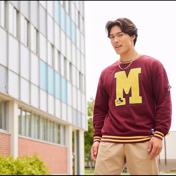 Mickey Mouse Letterman Fleece Pullover for Adults - Picture 3 of 7